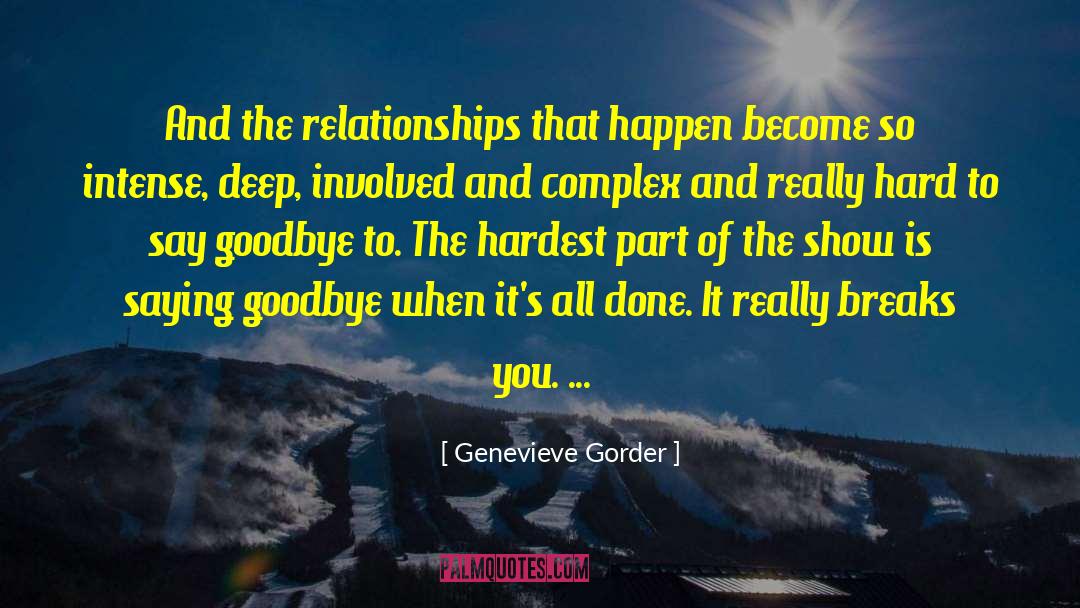 Breaks Up quotes by Genevieve Gorder