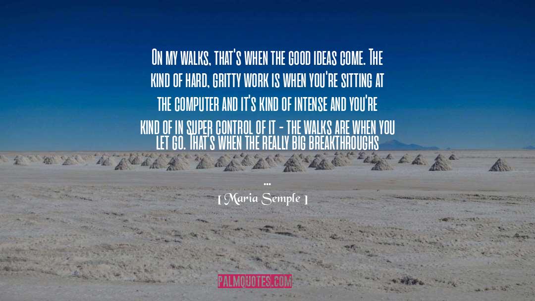 Breakthroughs quotes by Maria Semple