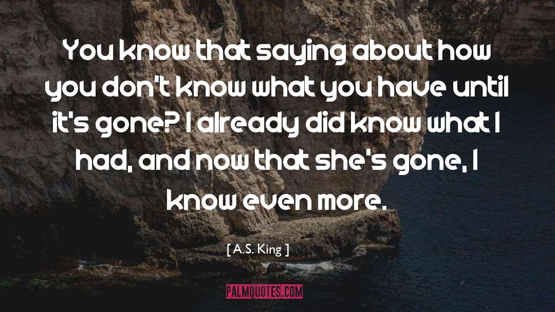 Breakups quotes by A.S. King