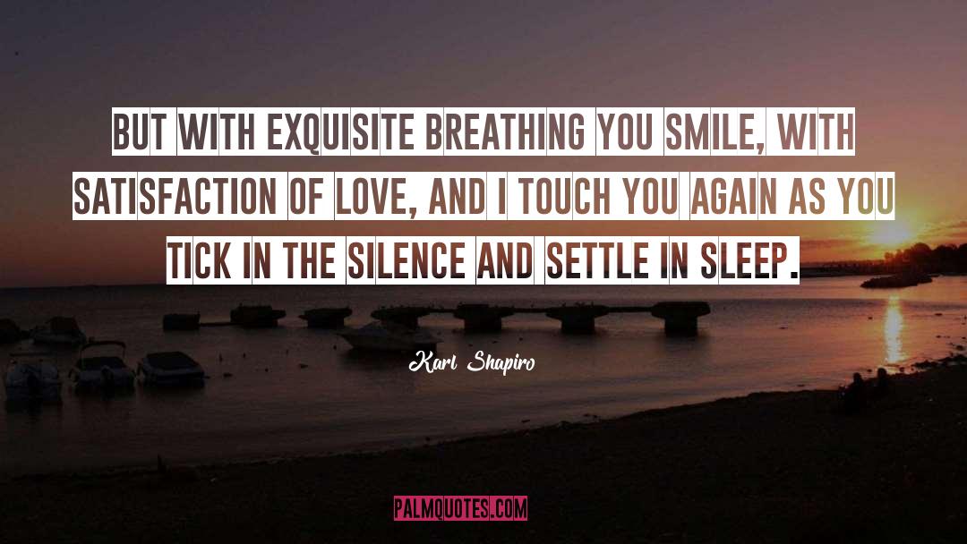 Breathe Again quotes by Karl Shapiro