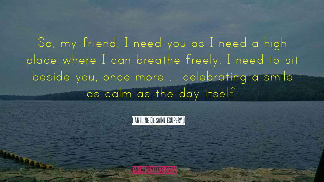 Breathe Freely quotes by Antoine De Saint Exupery