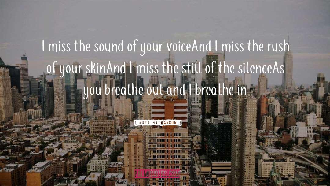 Breathe Out quotes by Matt Nathanson