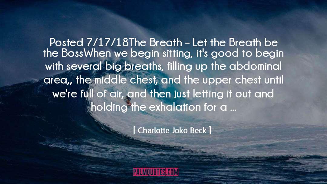 Breaths quotes by Charlotte Joko Beck