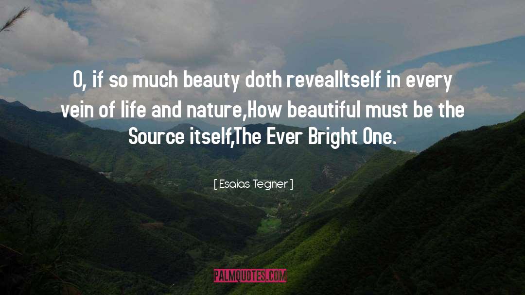 Breathtaking Beauty Of Nature quotes by Esaias Tegner