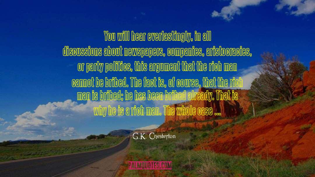 Bribed quotes by G.K. Chesterton