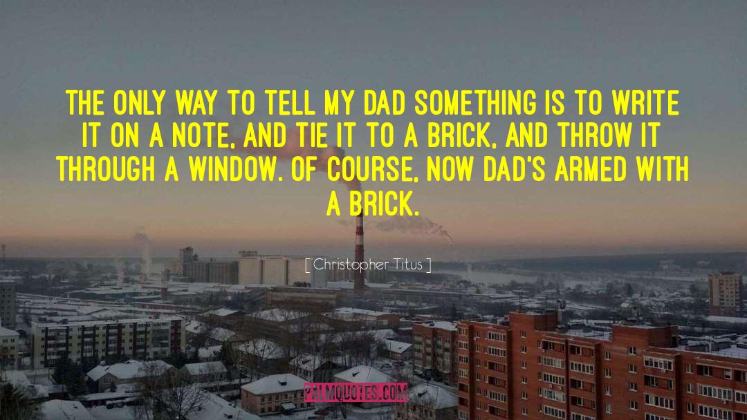 Brick And Blanket Uses quotes by Christopher Titus