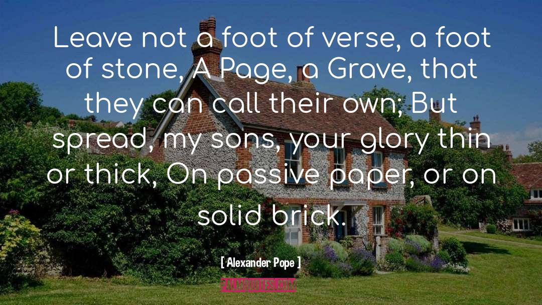 Brick quotes by Alexander Pope