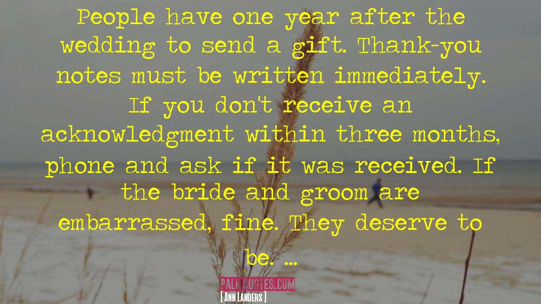 Bride And Groom quotes by Ann Landers