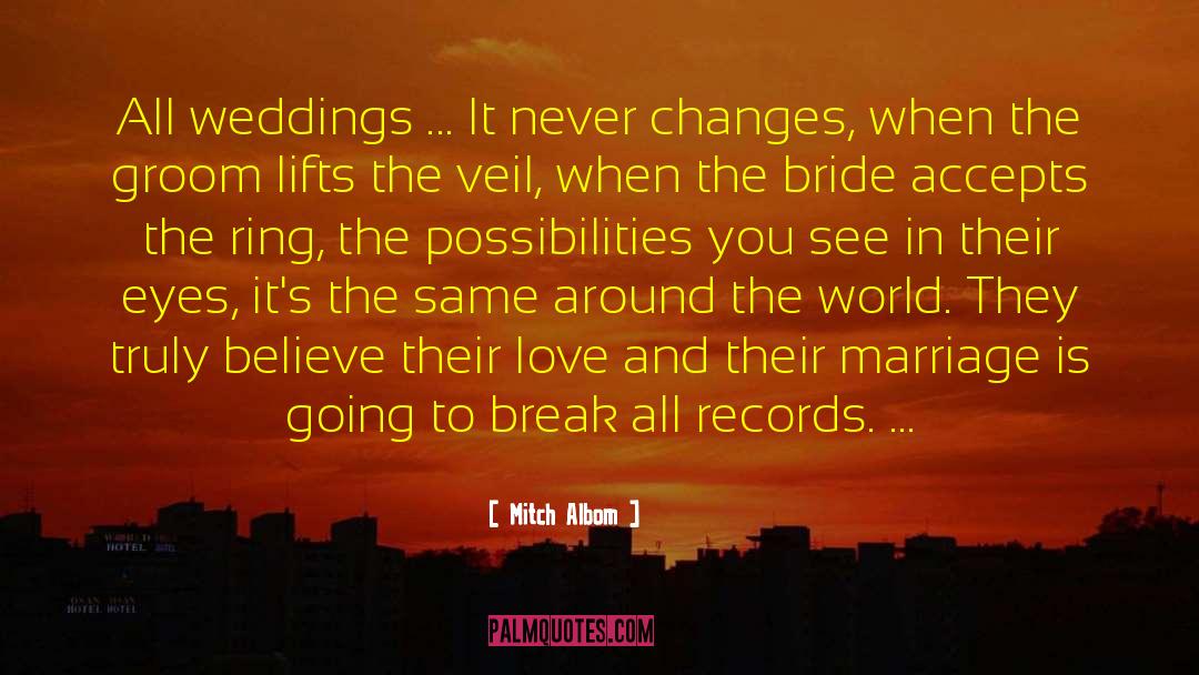Bride quotes by Mitch Albom