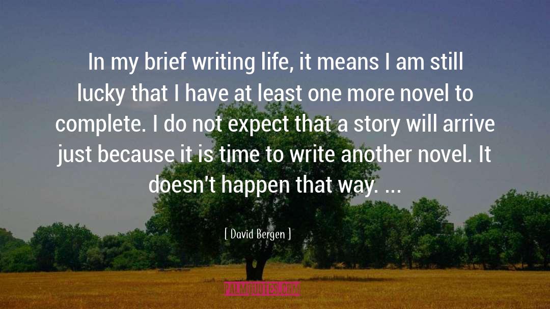 Brief Writing quotes by David Bergen