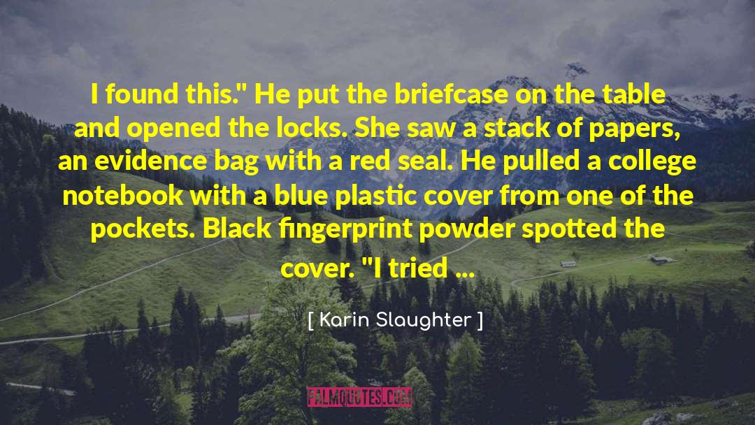 Briefcase quotes by Karin Slaughter