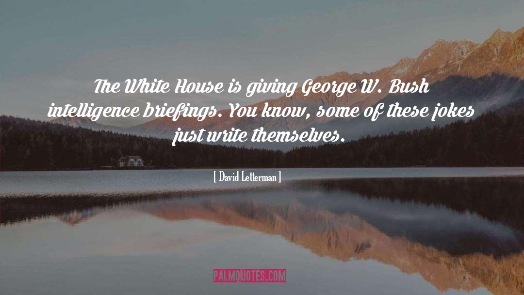 Briefings quotes by David Letterman