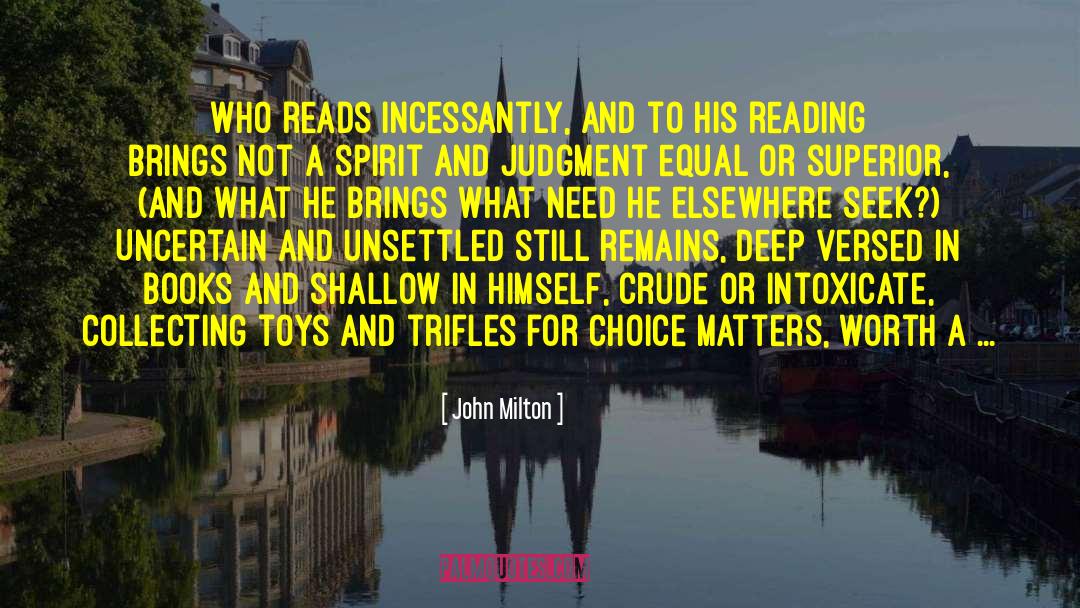 Brilliant Sky Toys And Books quotes by John Milton