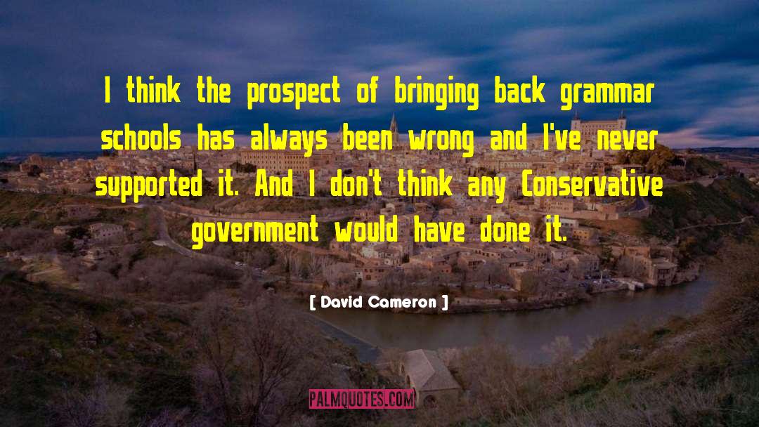 Bringing Back quotes by David Cameron