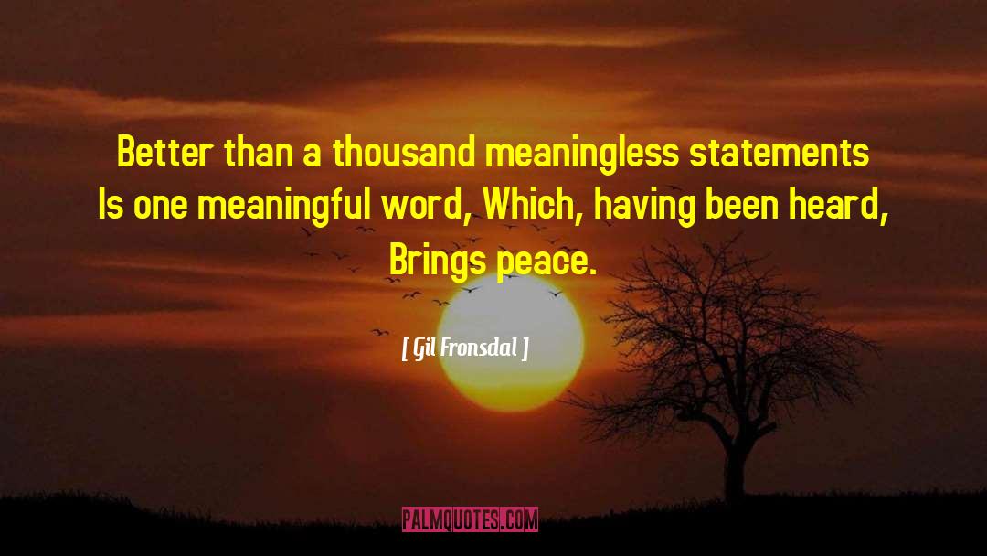 Bringing Peace quotes by Gil Fronsdal