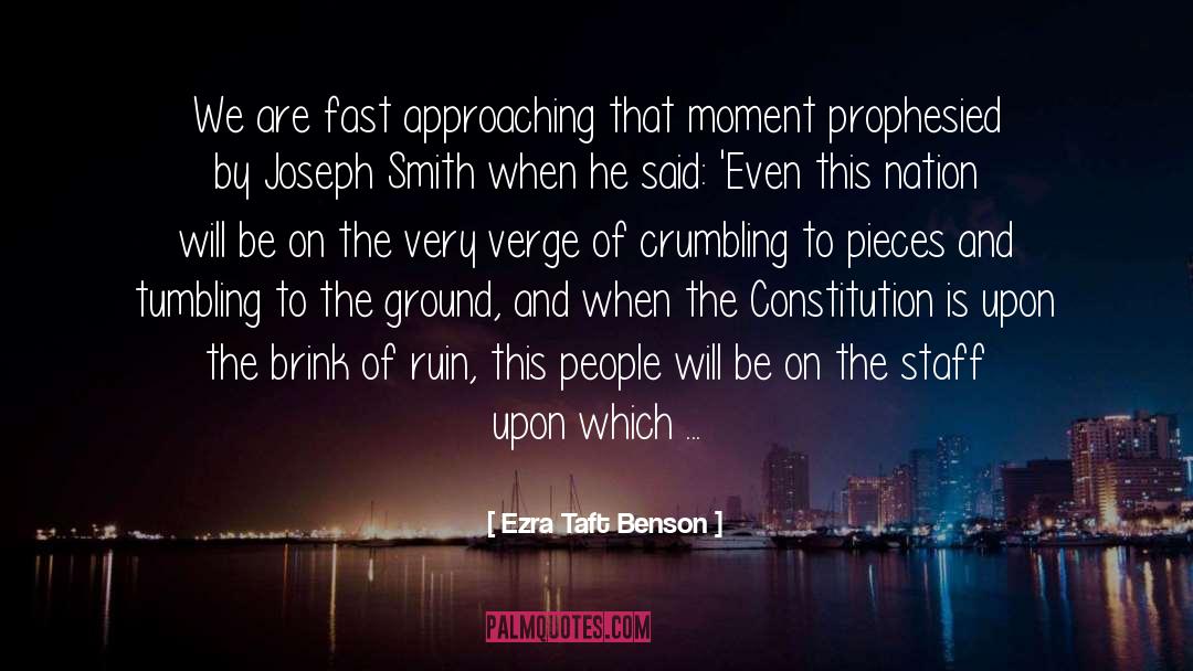 Brink quotes by Ezra Taft Benson