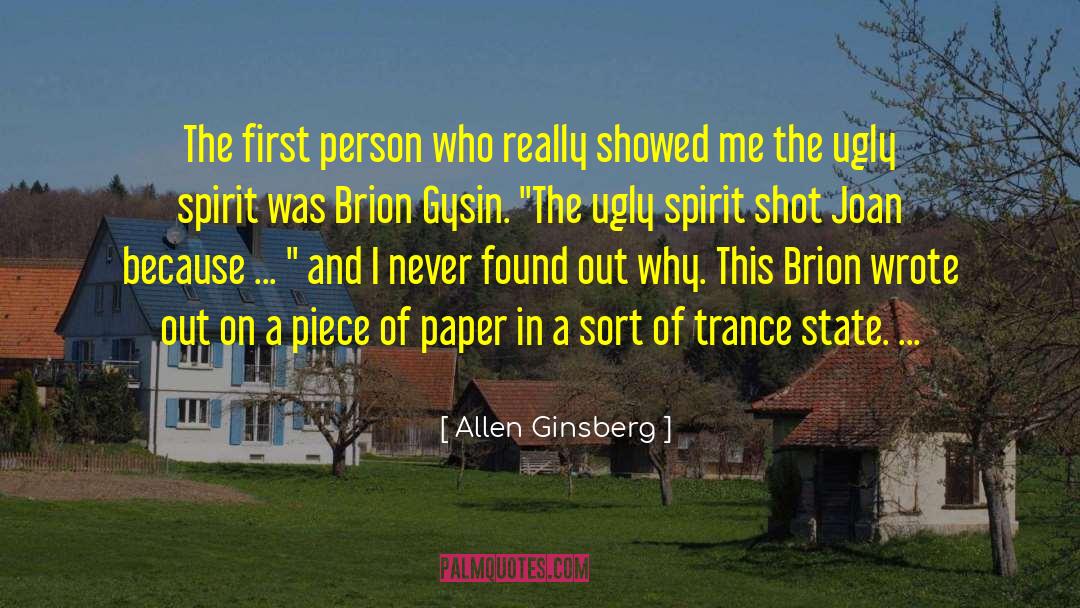 Brion Gysin quotes by Allen Ginsberg