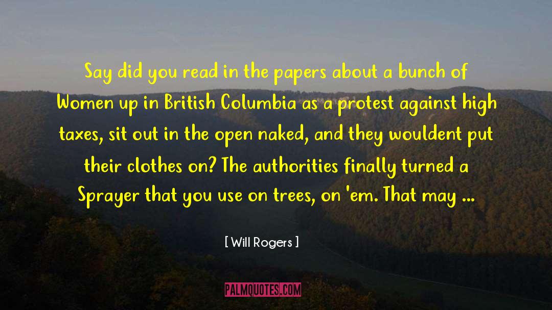 British Columbia quotes by Will Rogers