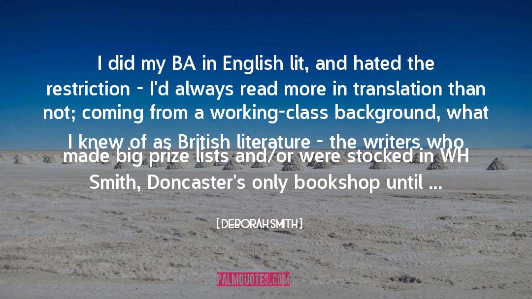 British Literature quotes by Deborah Smith