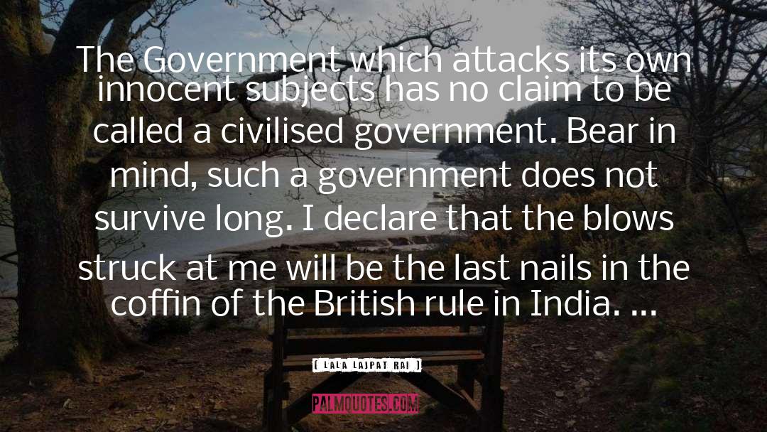 British Rule quotes by Lala Lajpat Rai