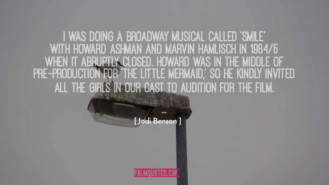 Broadway Musical quotes by Jodi Benson