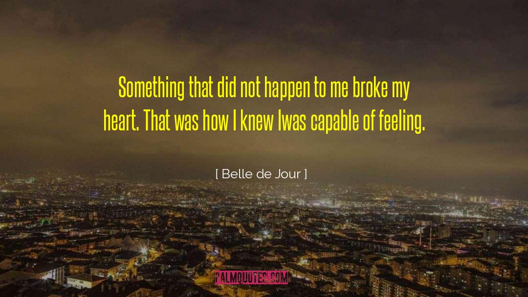 Broke My Heart quotes by Belle De Jour