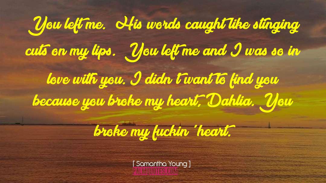 Broke My Heart quotes by Samantha Young