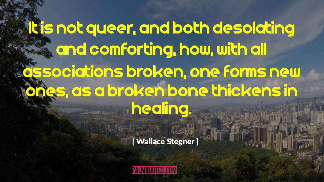 Broken Bone quotes by Wallace Stegner