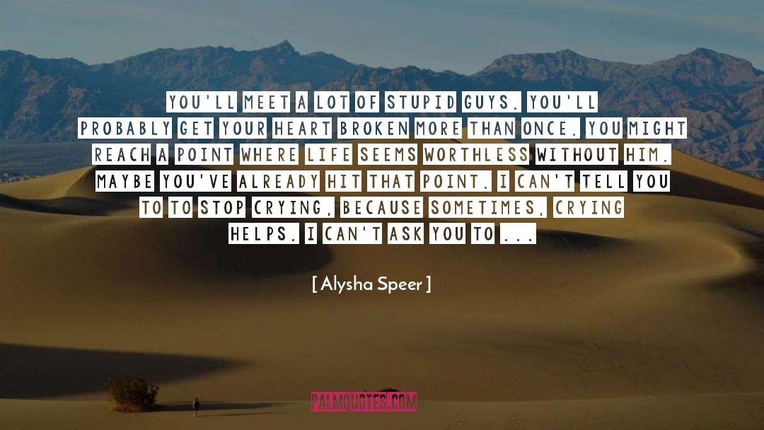 Broken Friendship quotes by Alysha Speer