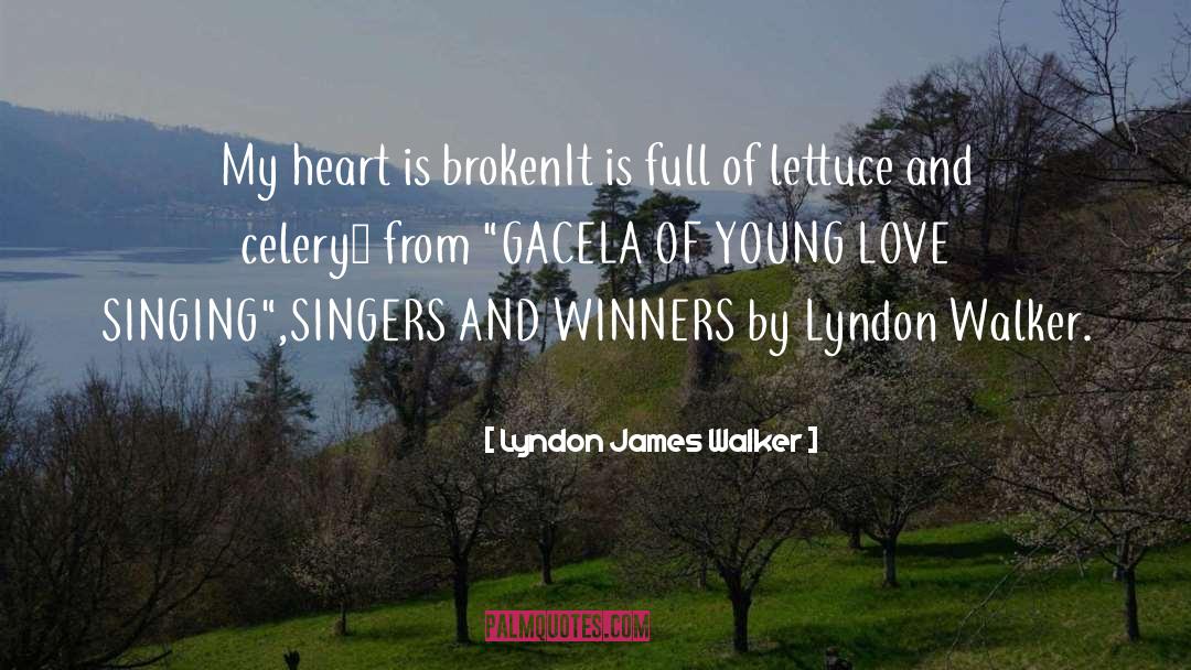 Broken Heart From Love quotes by Lyndon James Walker