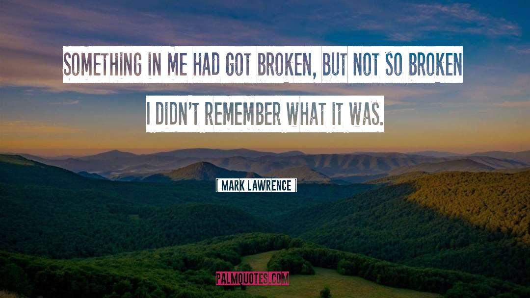 Broken Relationships quotes by Mark Lawrence