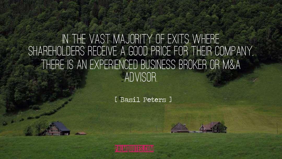 Broker quotes by Basil Peters