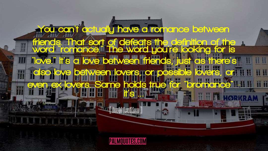 Bromance quotes by David Levithan