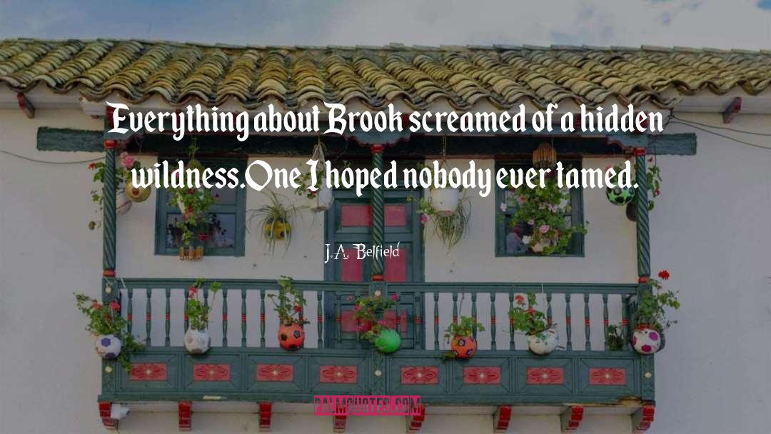 Brook quotes by J.A. Belfield