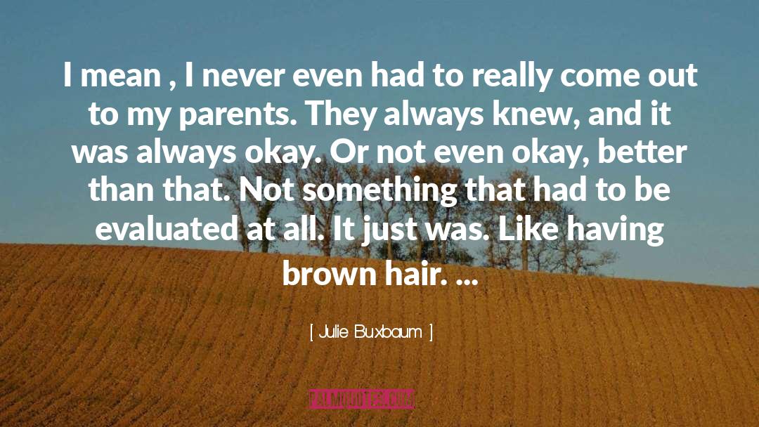 Brown Hair quotes by Julie Buxbaum
