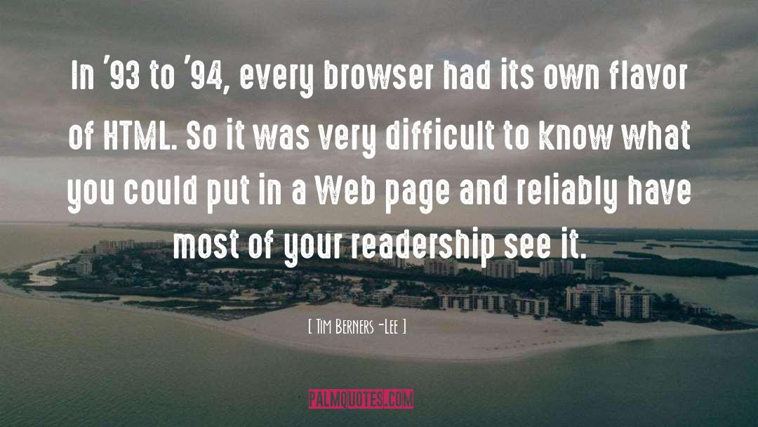 Browser quotes by Tim Berners-Lee