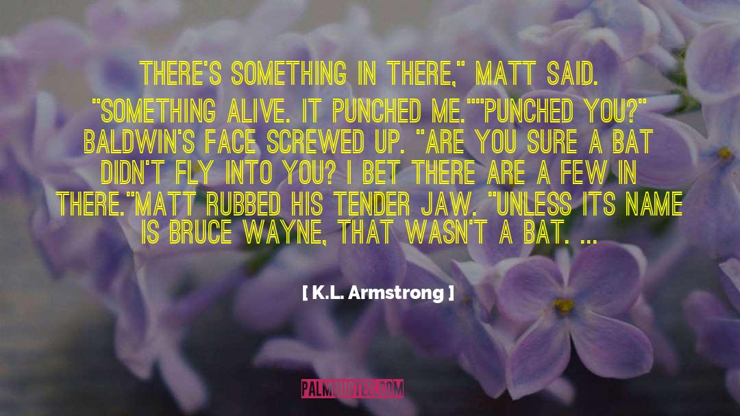 Bruce Wayne quotes by K.L. Armstrong