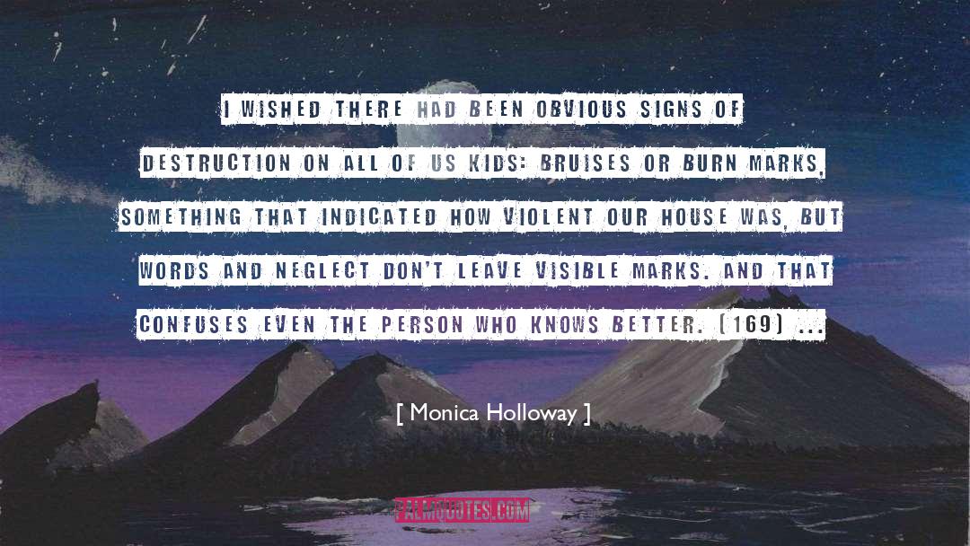 Bruises quotes by Monica Holloway