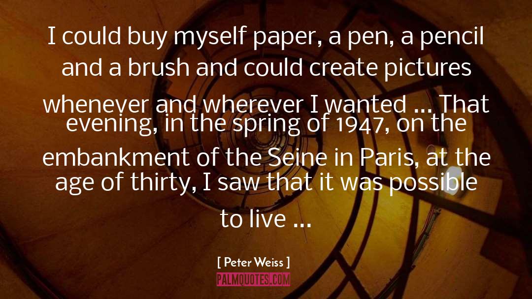 Brushes quotes by Peter Weiss