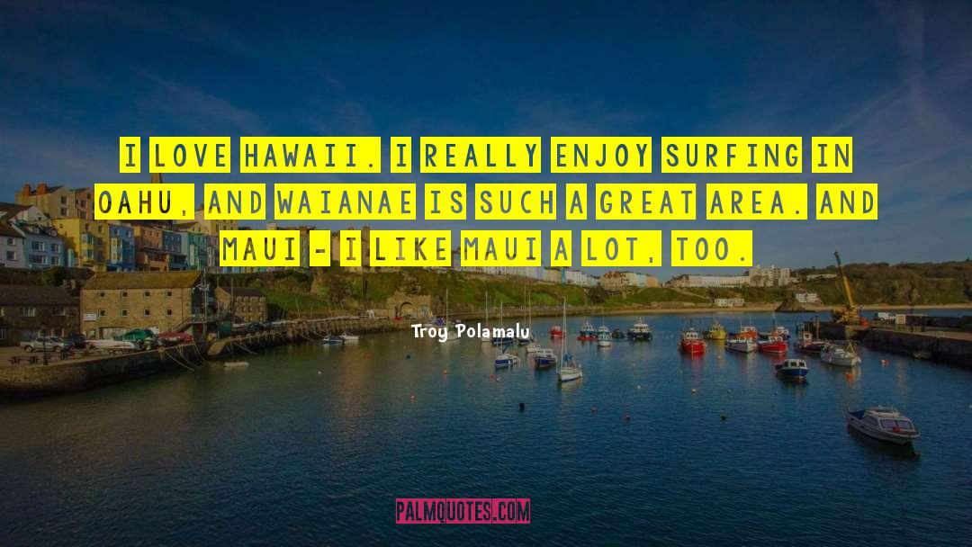 Bubbies Hawaii quotes by Troy Polamalu