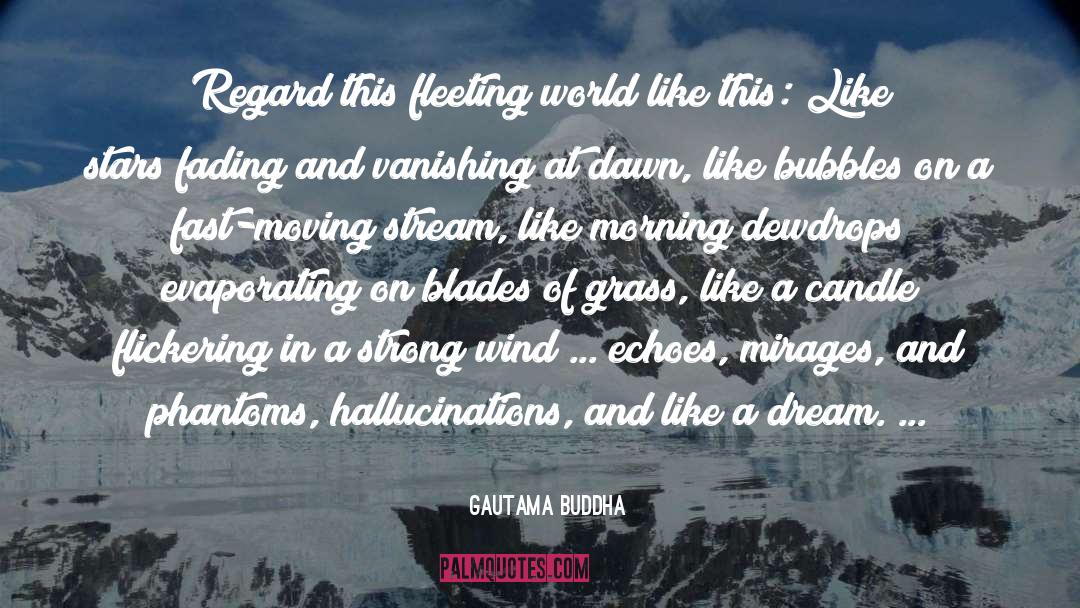 Bubbles quotes by Gautama Buddha