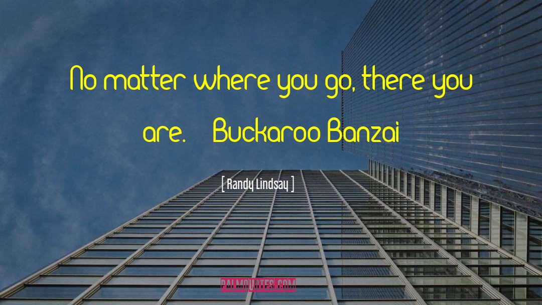 Buckaroo Banzai quotes by Randy Lindsay