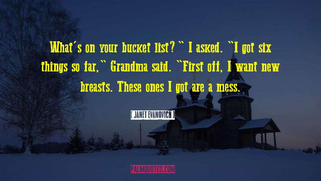 Bucket List quotes by Janet Evanovich