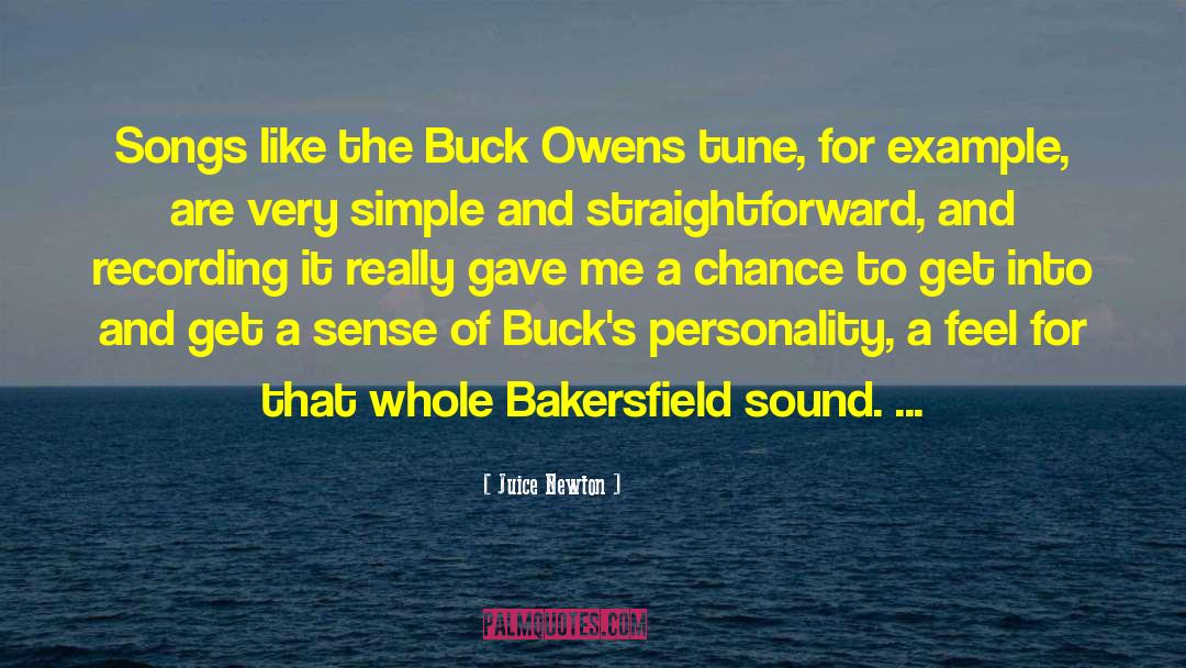 Bucks quotes by Juice Newton