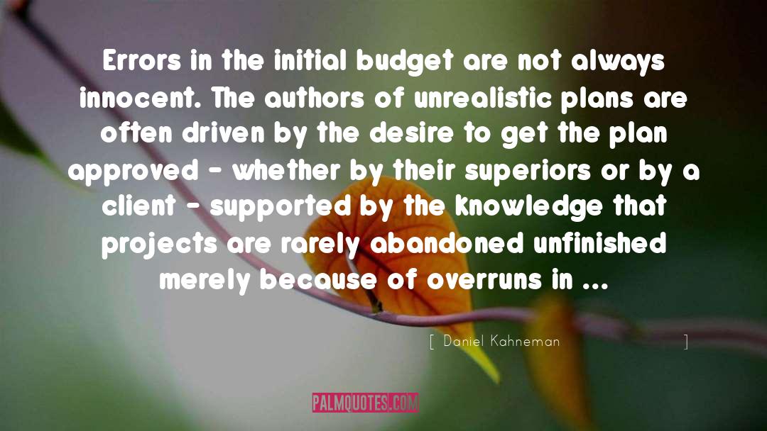 Budget quotes by Daniel Kahneman