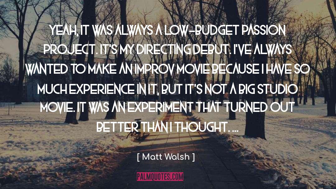 Budget quotes by Matt Walsh