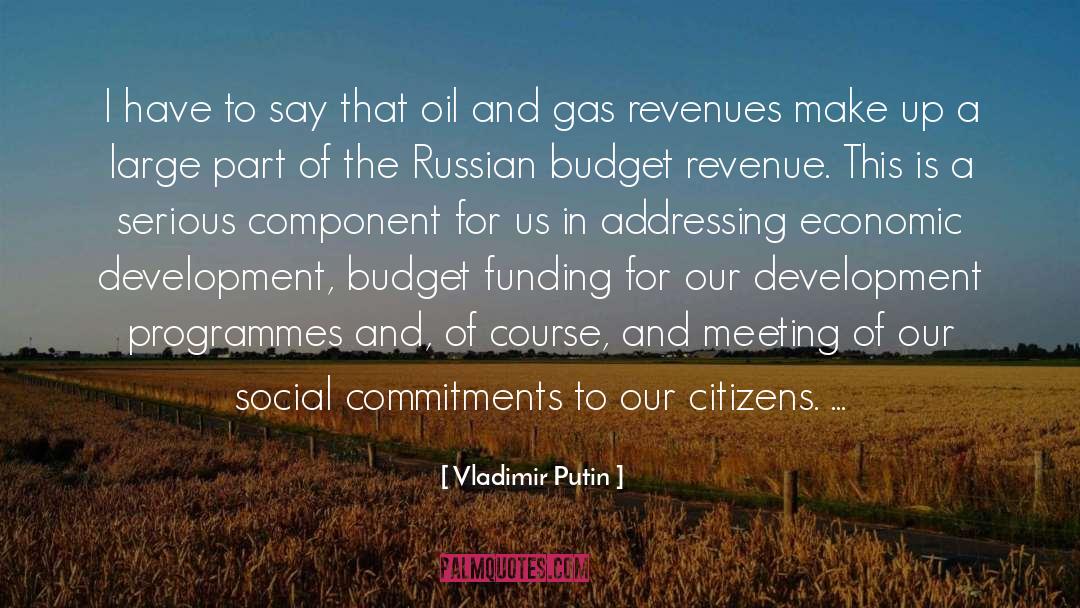 Budget quotes by Vladimir Putin