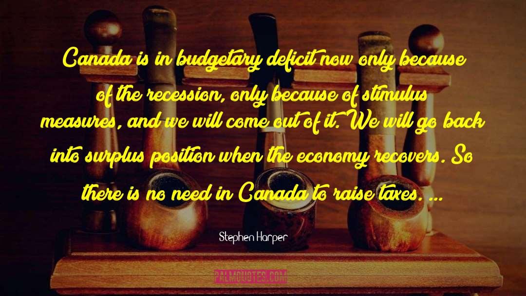 Budgetary quotes by Stephen Harper