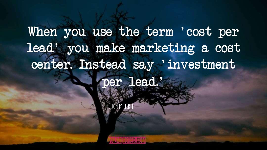 Budgeted Cost quotes by Jon Miller