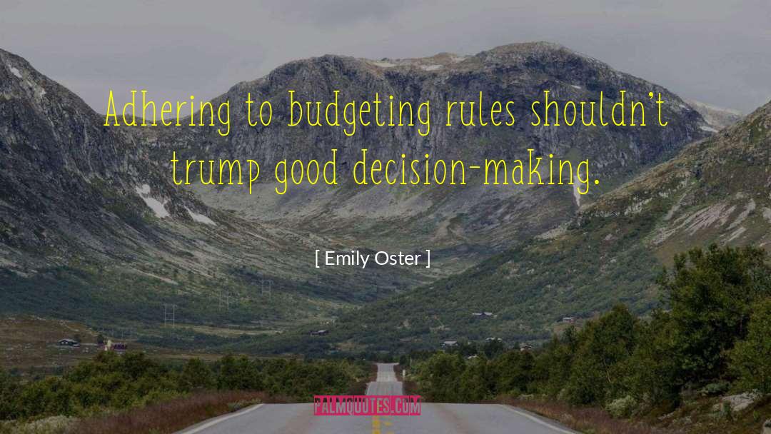 Budgeting quotes by Emily Oster